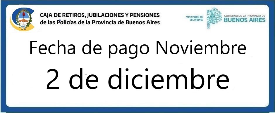 Fecha de pago Noviembre 2025