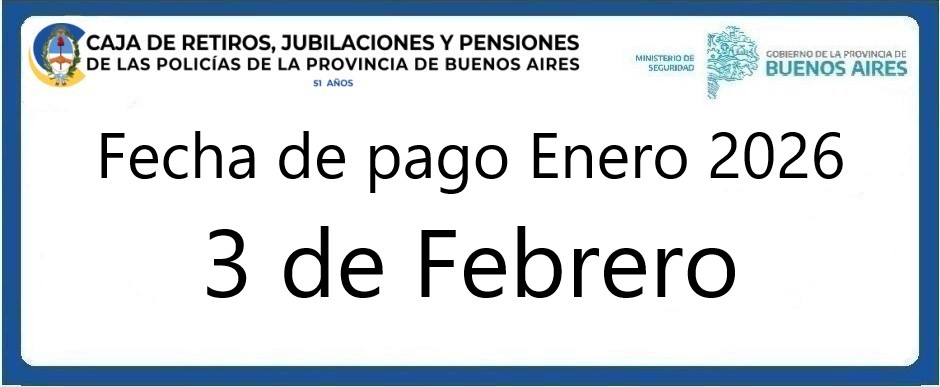 Fecha de pago Enero 2026
