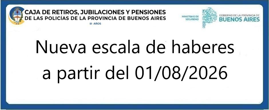 Nueva escala de haberes agosto 2026
